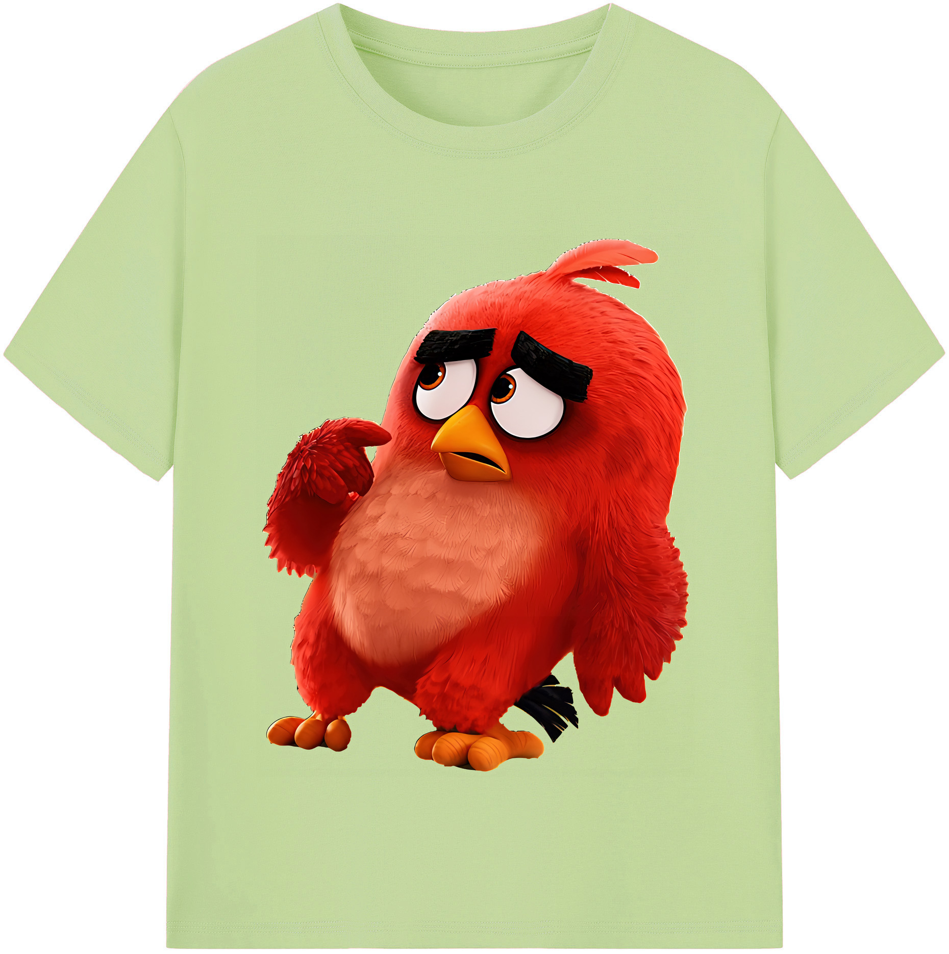 （画像用） Angry Birds アングリーバード 綿100％半袖Tシャツ（フロントプリント）
